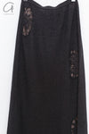 SWAYING 25 Early Spring Crochet Detail Skirt SW-SW25PS3B03-HEIHUI Gray and Black SW25PS3B03